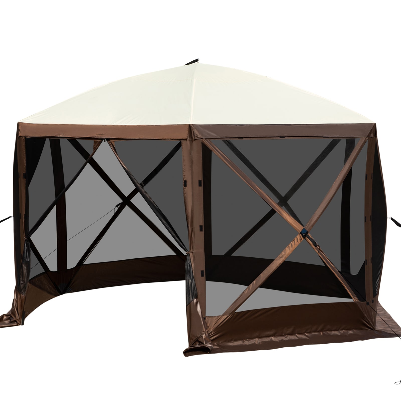 Camping Gazebo Pop-up Screen Tent For Garden And Backyard Shade_voghion.com